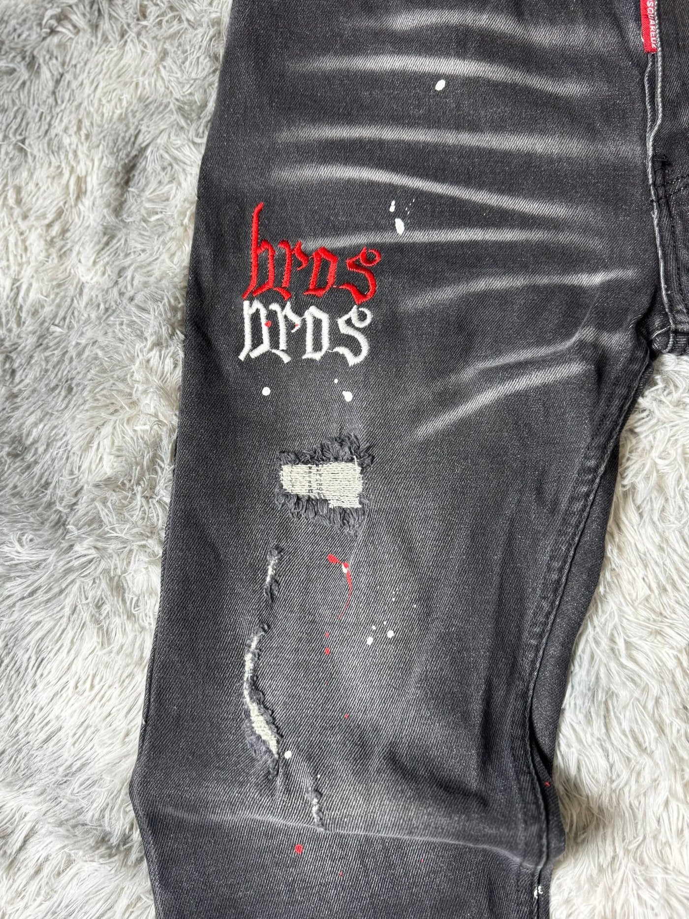 Jeans DSQRD2 "Black Red"